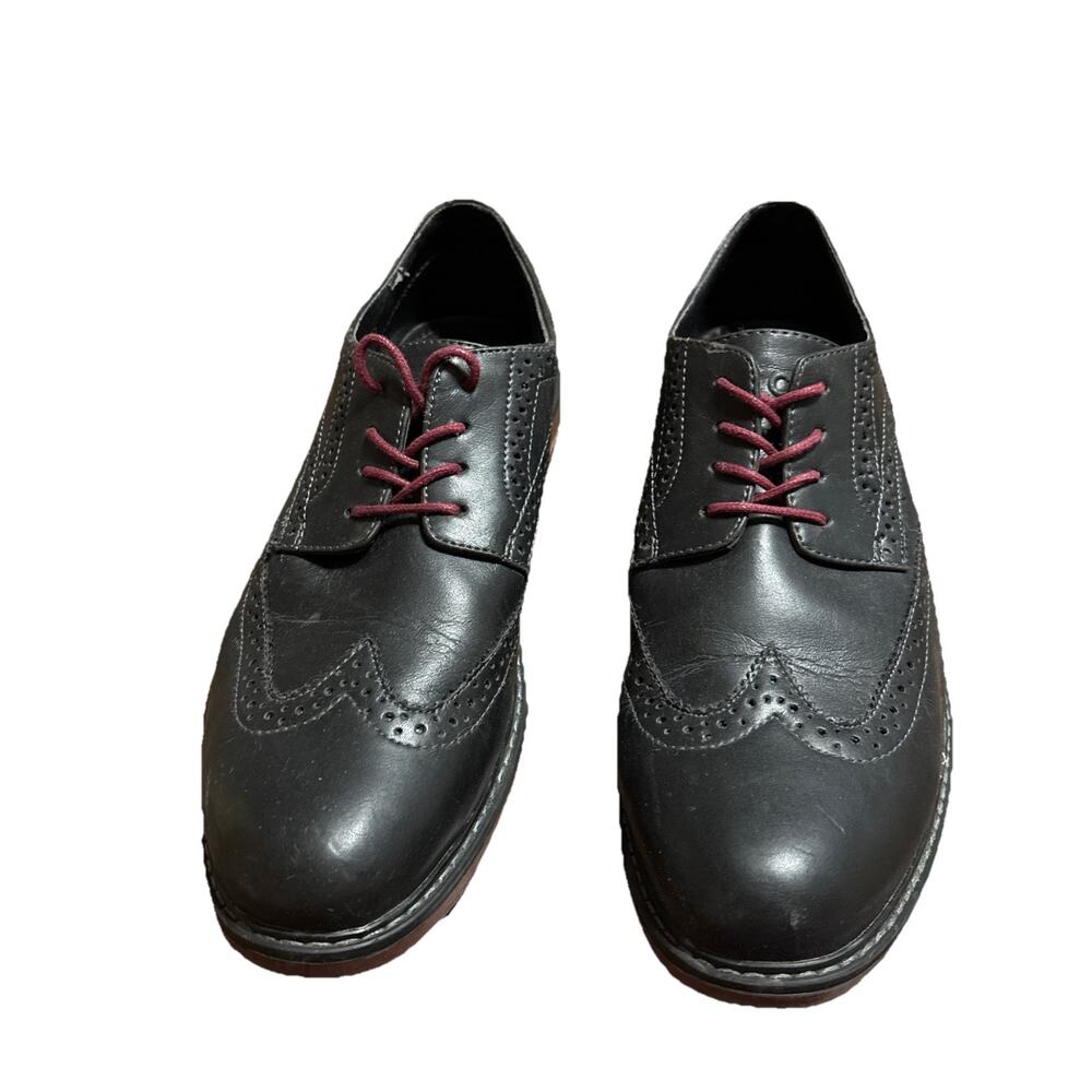 Size 12M Men’s Izod Carey Black Oxford Wingtip Shoes